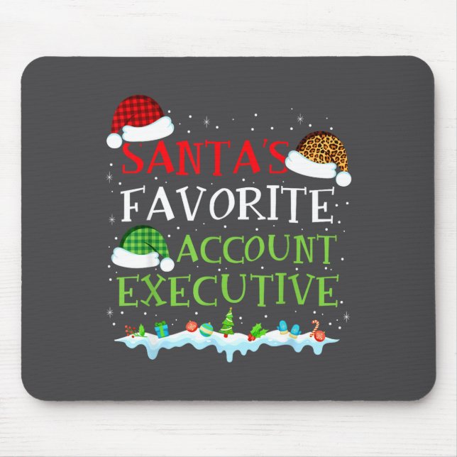 Santa's Favorite Account Executive Fun Christmas  Mouse Mat (Front)