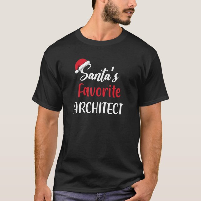 Santas Favorite Architect   Christmas   Pajama Xma T-Shirt (Front)