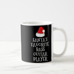 Santa's Favorite B Guitar Player Christmas Funny H Coffee Mug