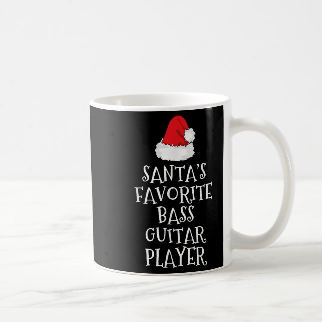 Santa's Favorite B Guitar Player Christmas Funny H Coffee Mug (Right)
