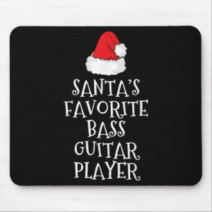 Santa's Favorite B Guitar Player Christmas Funny H Mouse Mat