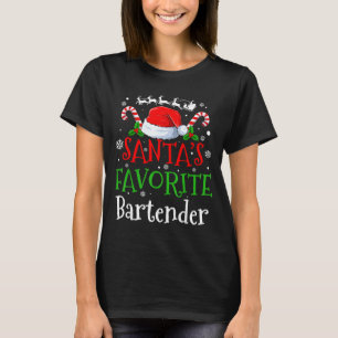 Santa's Favorite Bartender Christmas Party  T-Shirt