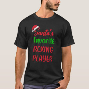 Santas Favorite Boxing Player Boxing Christmas T-Shirt