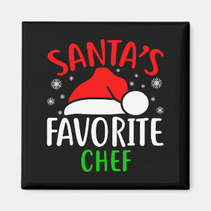 Santas Favorite Chef Funny Christmas Xmas Santa Lo Magnet