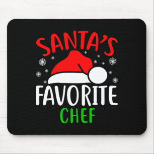 Santas Favorite Chef Funny Christmas Xmas Santa Lo Mouse Mat