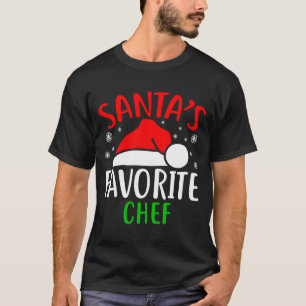 Santas Favorite Chef Funny Christmas Xmas Santa Lo T-Shirt