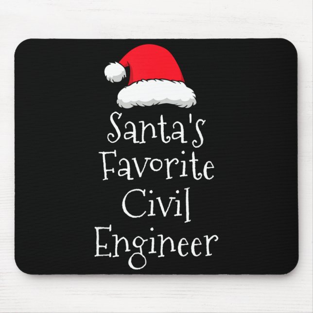 Santas Favorite Civil Engineer - Christmas Funny G Mouse Mat (Front)