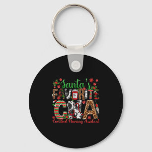 Santa's Favorite Cna Certified Nursing Istant Chri Key Ring