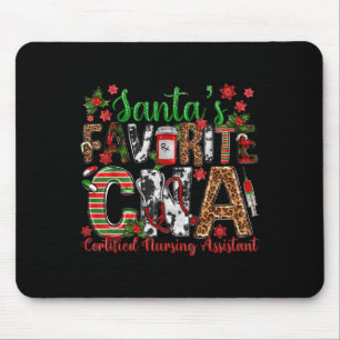 Santa's Favorite Cna Certified Nursing Istant Chri Mouse Mat