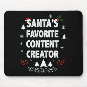 Santa's Favorite Content Creator Funny Christmas P Mouse Mat