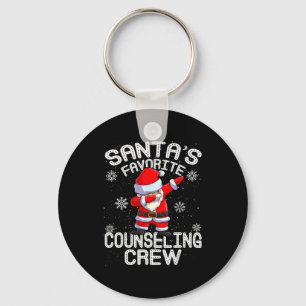 Santa's Favorite Counseling Crew Christmas Key Ring