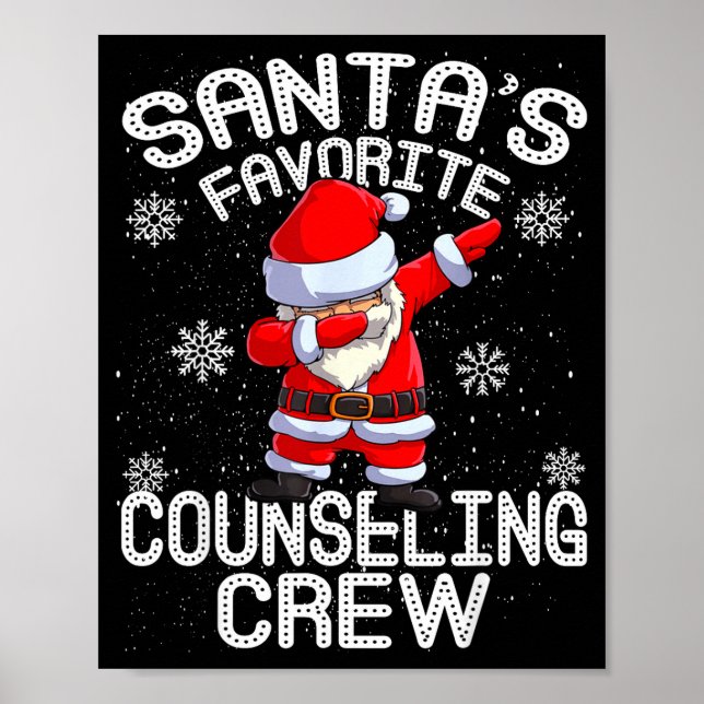 Santa's Favorite Counseling Crew Christmas  Poster (Front)