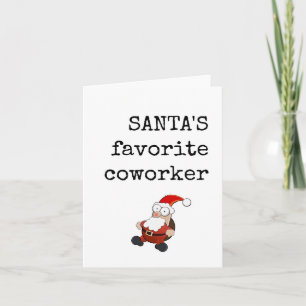 Santa's Favorite Coworker, Work Bestie Christmas Card