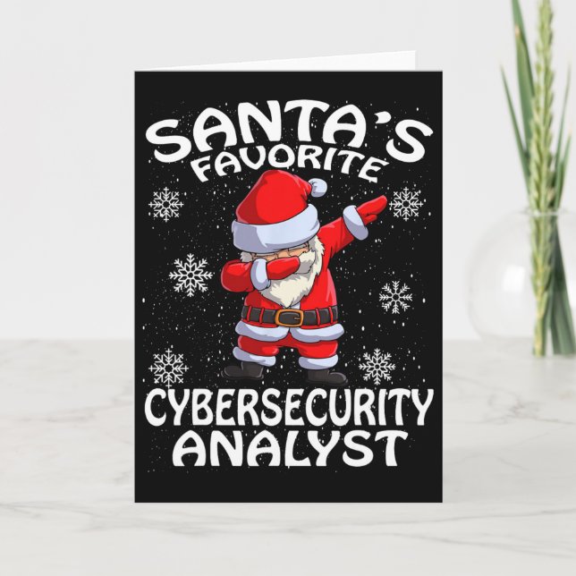 Santa's Favorite Cyber Security Analyst Christmas  Card (Front)
