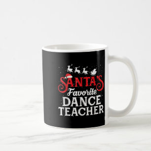 Santa's Favorite Dance Teacher Funny Christmas Men Coffee Mug