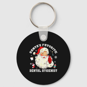 Santas Favorite Dental Hygienist Christmas Funny G Key Ring