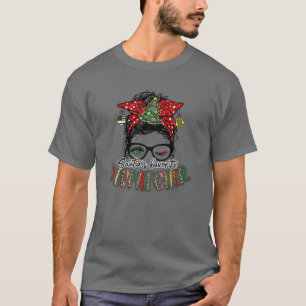 Santa's Favorite Dispatcher Messy Bun 911 Dispatch T-Shirt