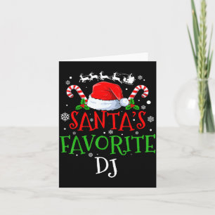 Santa's Favorite Dj Christmas Party  Card