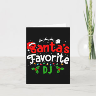 Santa's Favorite Dj Christmas Party  Card