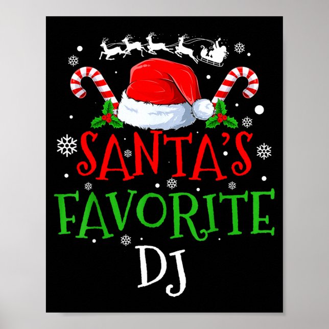 Santa's Favorite Dj Christmas Party  Poster (Front)