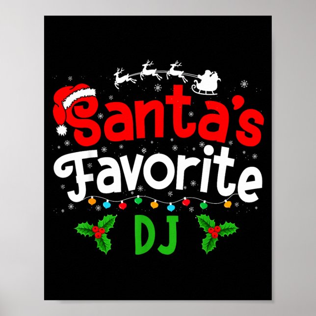Santa's Favorite Dj Christmas Party  Poster (Front)