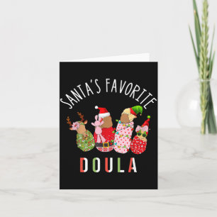 Santa's Favorite Doula Nurse Christmas Stpartum Mi Card