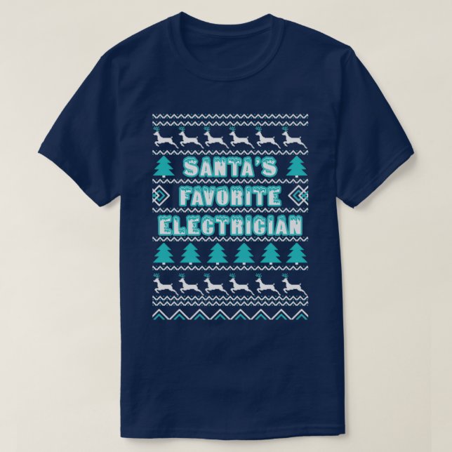 Santas favorite electrician ugly Christmas sweater (Design Front)