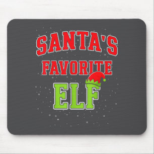 Santa's Favorite Elf Christmas Family Matching Gro Mouse Mat