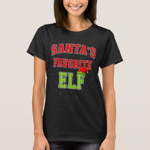 Santa's Favorite Elf Christmas Family Matching Gro T-Shirt
