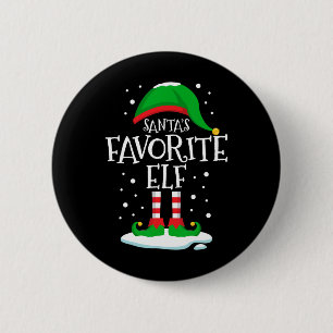 Santa's Favorite Elf Christmas Family Matching Xma 6 Cm Round Badge