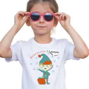 "Santa's Favorite Elf" Christmas  T-Shirt