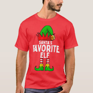 Santa's Favorite Elf Matching Family Christmas T-Shirt