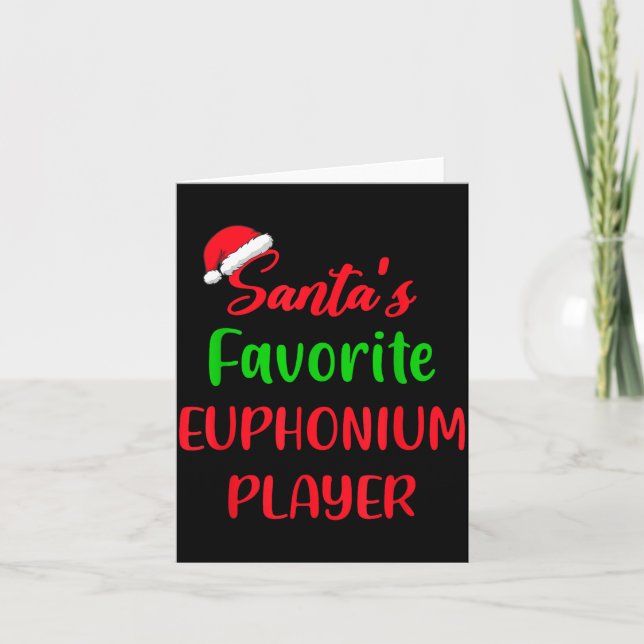 Santas Favorite Euphonium Player Gift Euphonium Ch Card (Front)
