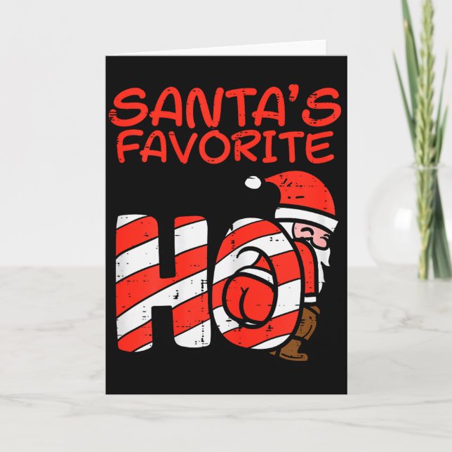 Santas Favorite Funny Naughty Adult Christmas Xmas Card (Front)