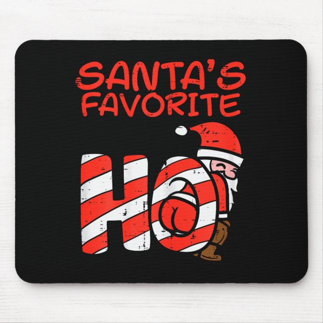 Santas Favorite Funny Naughty Adult Christmas Xmas Mouse Mat (Front)
