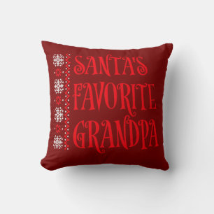 Santa's Favorite Grandpa Christmas Ugly Sweater Cushion