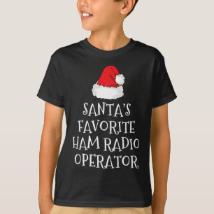 Santa's Favorite Ham Radio Operator Christmas Hat T-Shirt