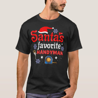 Santas Favorite Handyman Christmas T-Shirt