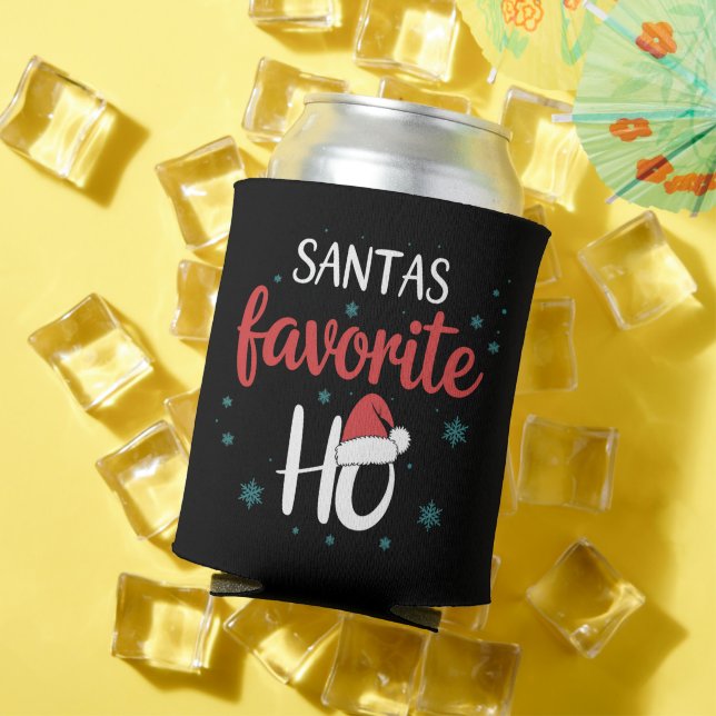 Santa's Favorite Ho Christmas Matching Holiday  Can Cooler (In Situ Summer)