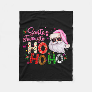 Santa's Favorite Ho Ho Ho Santa Claus Nk Christmas Fleece Blanket