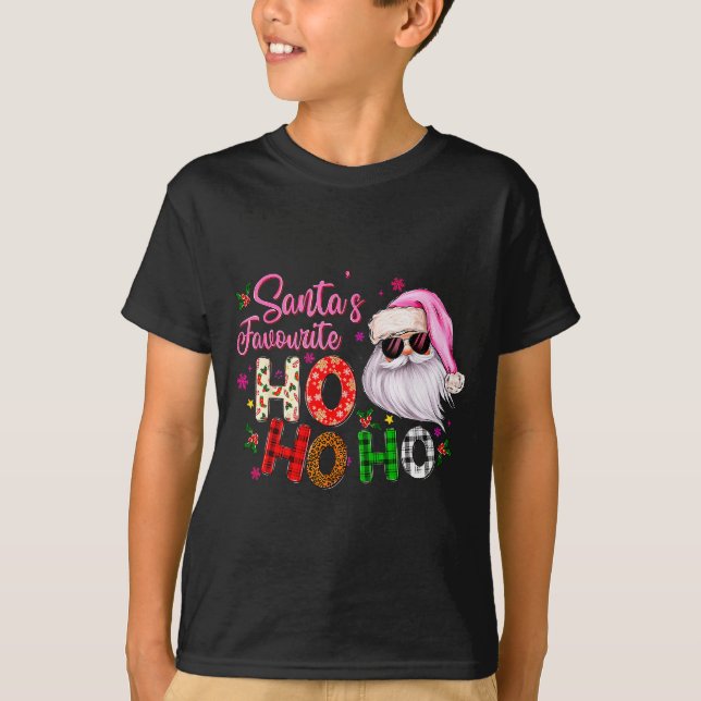 Santa's Favorite Ho Ho Ho Santa Claus Nk Christmas T-Shirt (Front)