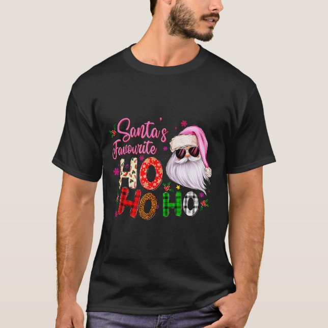 Santa's Favorite Ho Ho Ho Santa Claus Nk Christmas T-Shirt (Front)