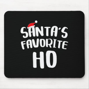 Santa's Favorite Ho Long Sleeve Shirt Funny Christ Mouse Mat