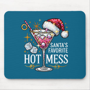 Santa's Favorite Hot Mess Long Sleeve  Mouse Mat
