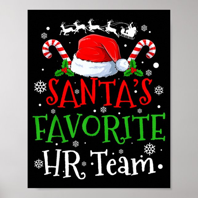 Santa's Favorite Hr Team Christmas Party  Poster (Front)