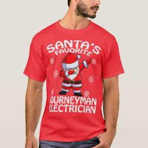 Santas Favorite Journeyman Electrician Christmas T-Shirt