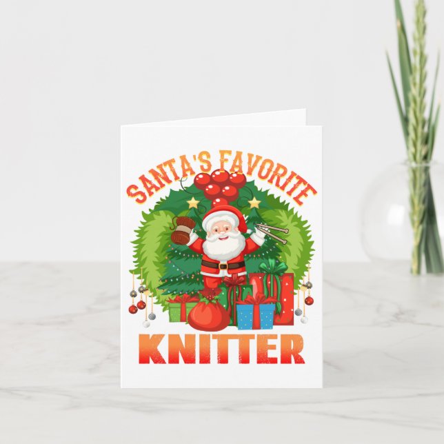 Santas Favorite Knitter, Knitters Gonna Knit Card (Front)