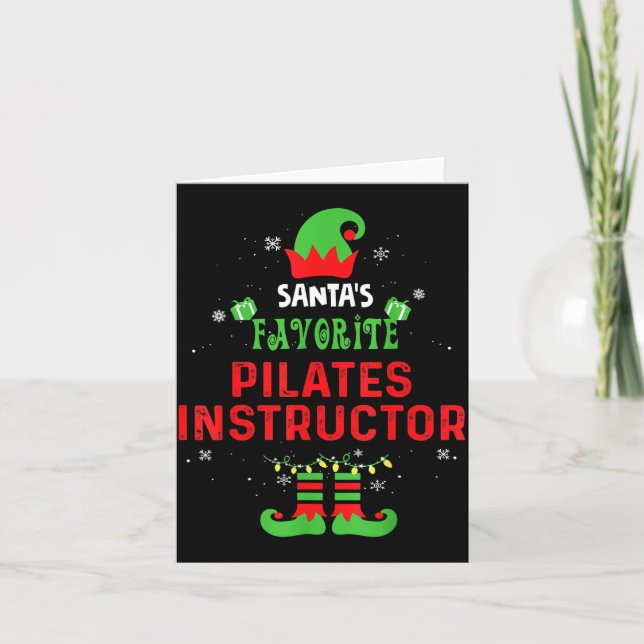 Santa's Favorite Lates Instructor Christmas Xmas G Card (Front)
