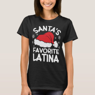 Santa's Favorite Latina Design for Christmas Party T-Shirt