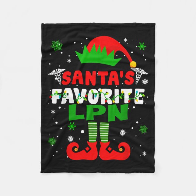 Santa's Favorite Lpn Funny Christmas  Fleece Blanket (Front)